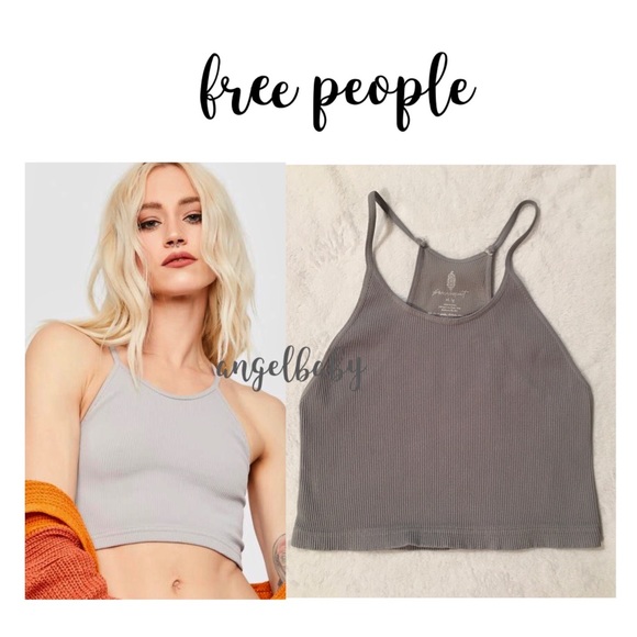 Free People Happiness Runs Crop in Grey! - Picture 12 of 12